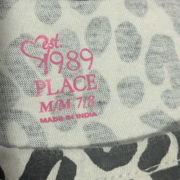 Est.1989 PLACE Leopard Print Girls Dress. Grey And White. Size 7/8. M. - Picture 5 of 5